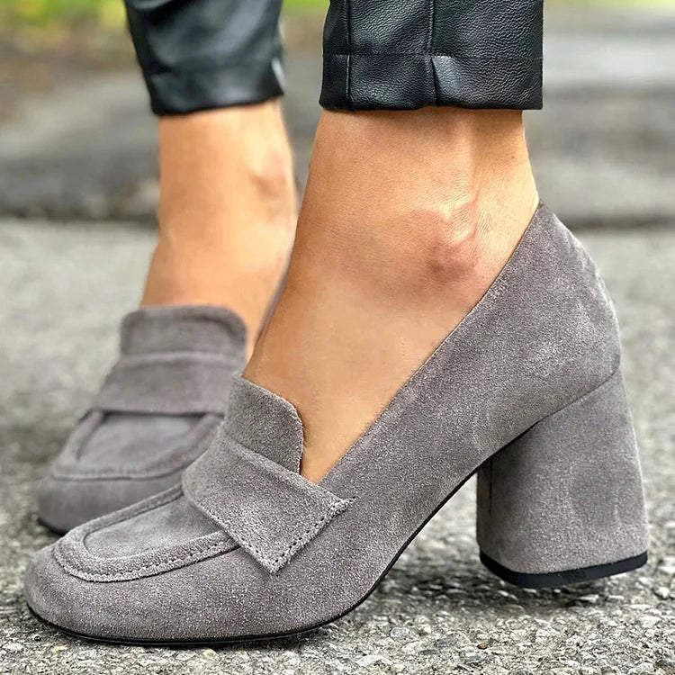 Ravenna | Vintage velúr, vastag sarkú penny loafer