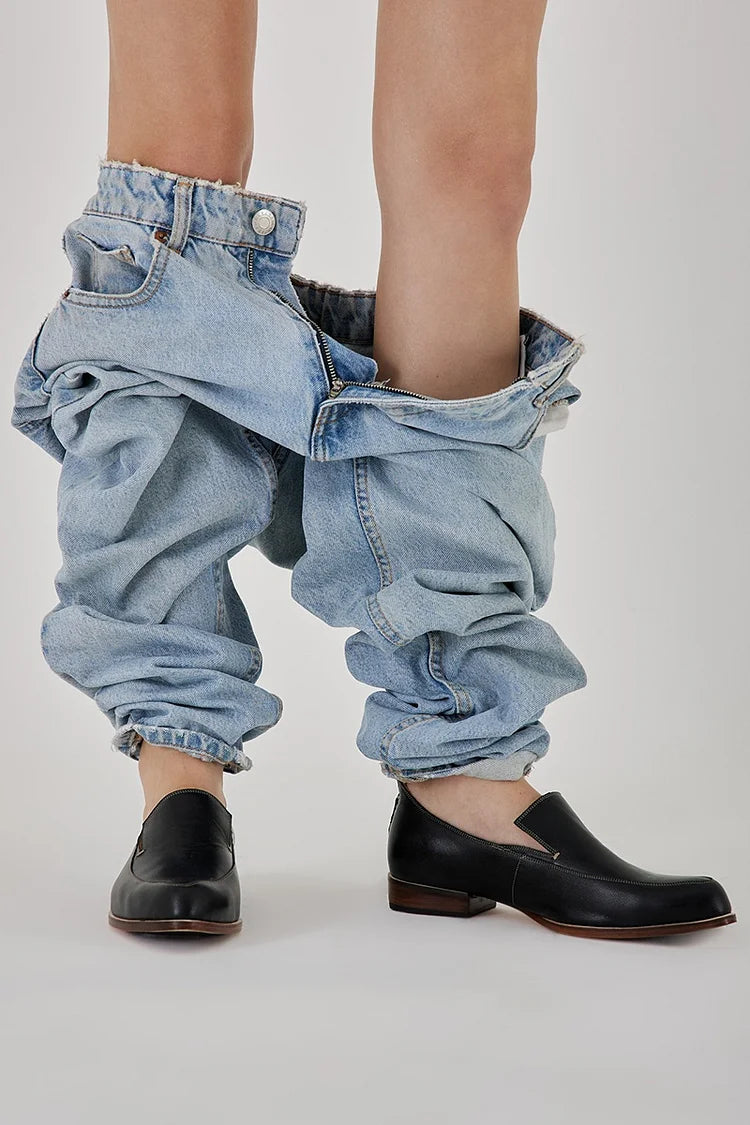 Cordelia | Black Leather Pointed Toe Professional Loafers