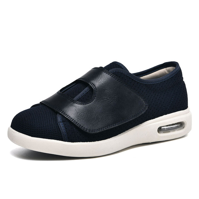 Momount Breite Walkingschuhe – Netz Klettverschluss Luftpolster Diabetiker Komfort Orthopädisch