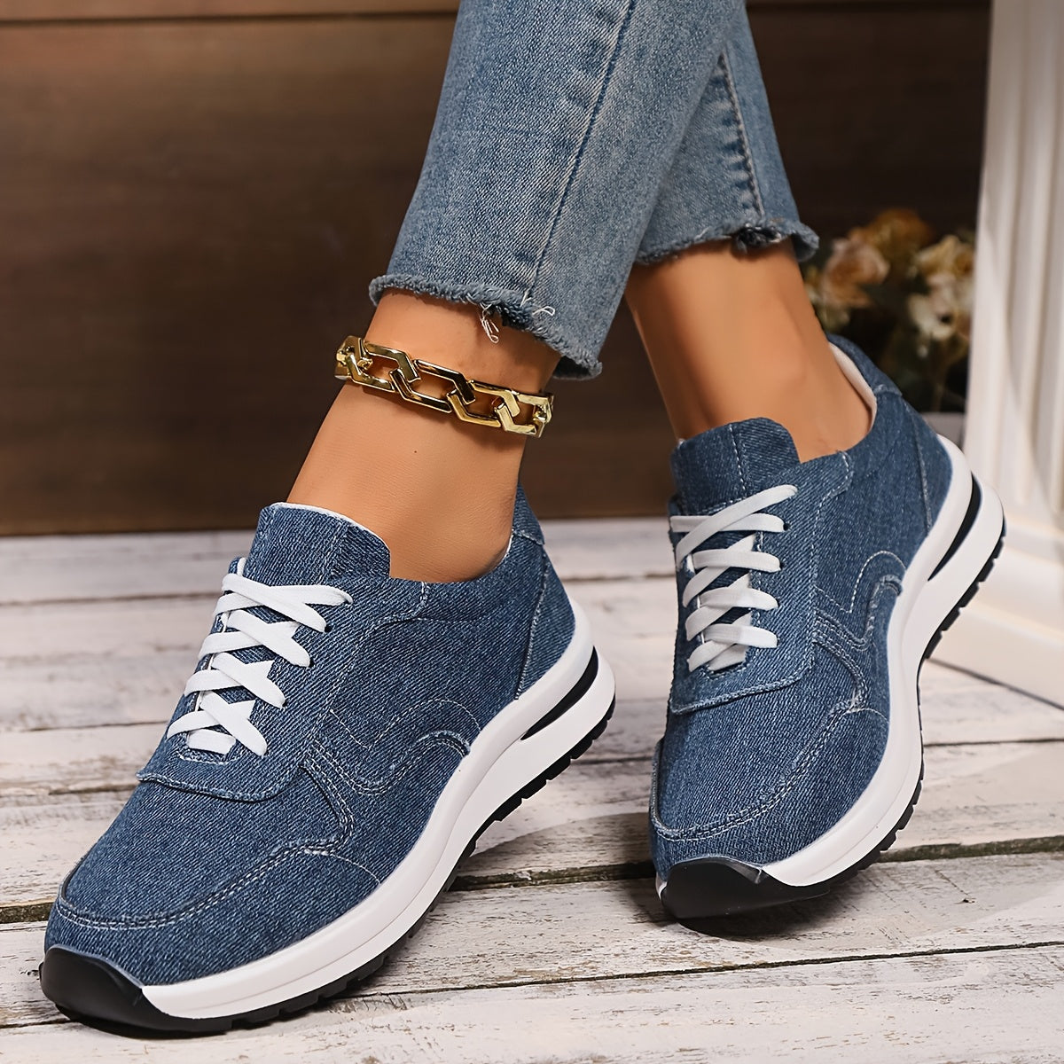 Paloma | Canvas Platform Lace Up Walking Sneakers