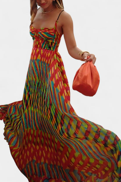 Momount női boho maxi ruha – pántos, lebegő nyári ruha