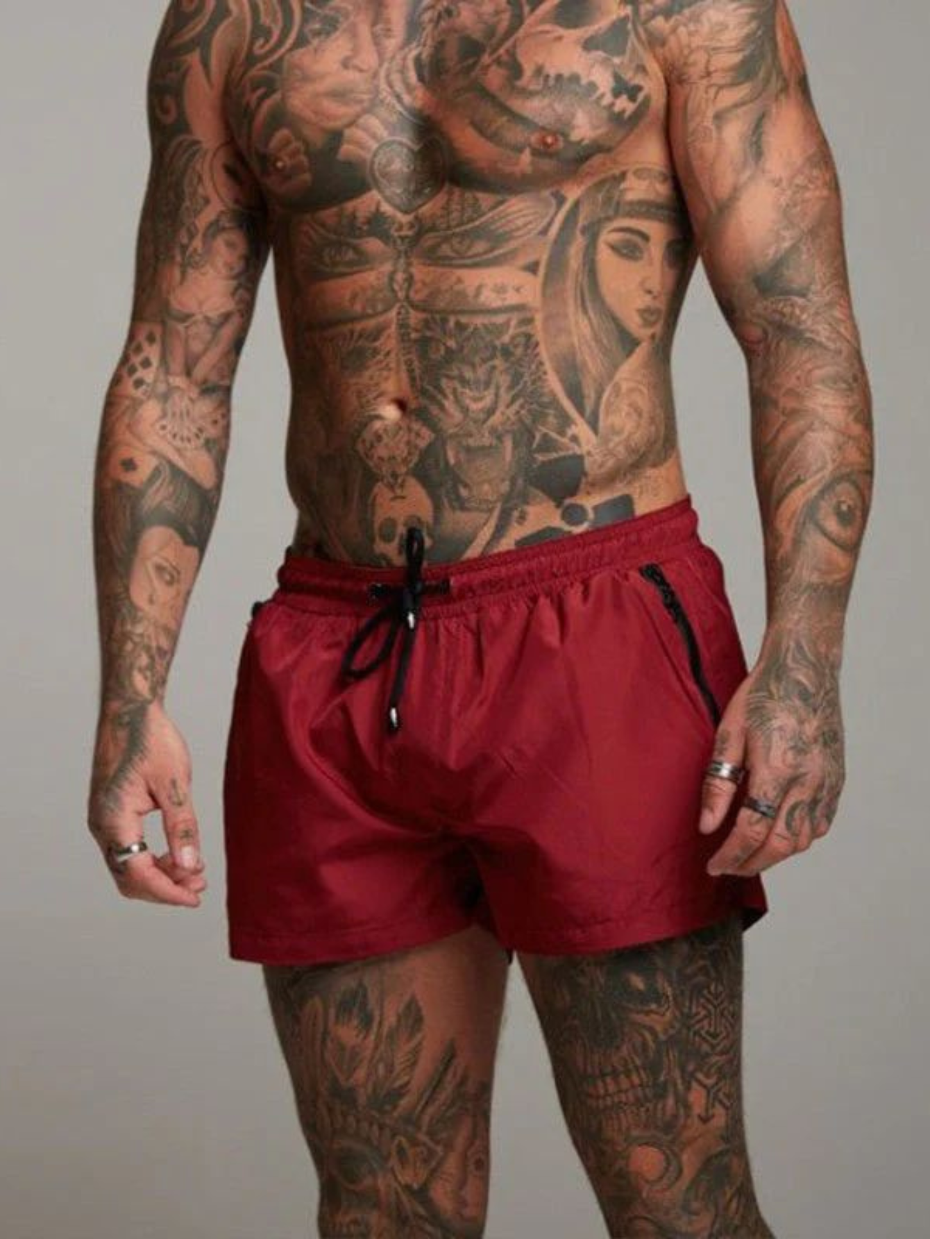 Momount Men Swim Shorts – Drawstring Slim Fit Mid Length Summer
