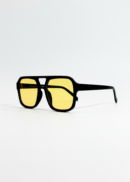 Minerva | Vintage aviator sunčane naočale sa žutim lećama