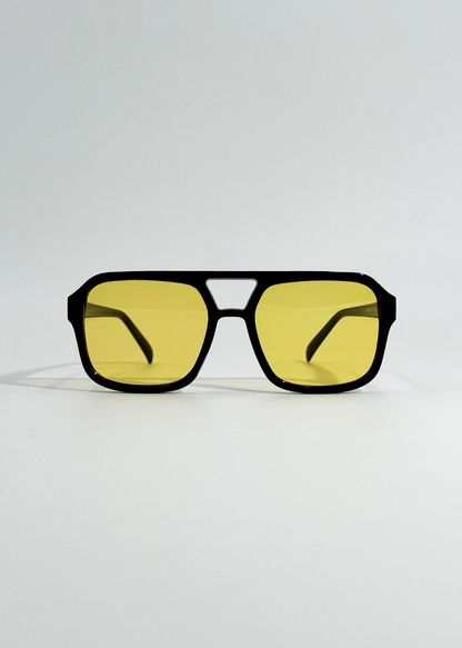 Minerva | Vintage aviator sunčane naočale sa žutim lećama