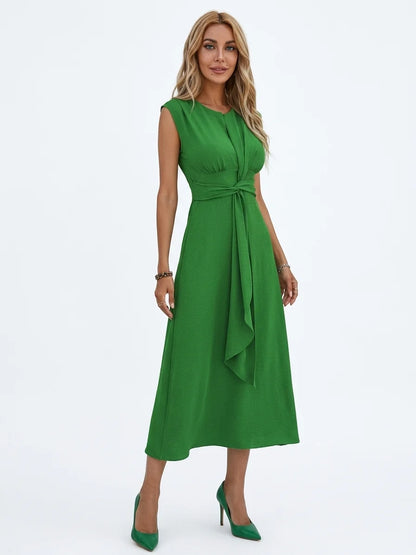 Alejandra Refined Dress | Subtle Elegance, Everyday Polish - Green - 3/4