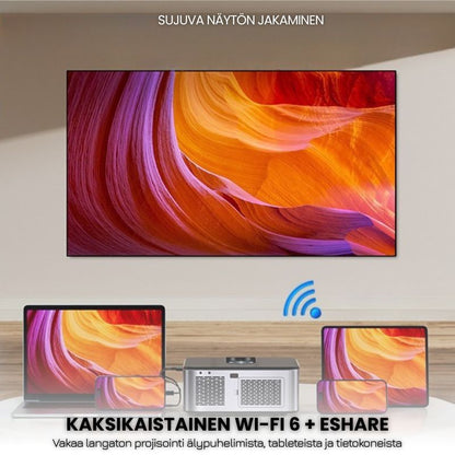 Intelligenter Full HD-Projektor – 1100 ANSI Lumen, Android 9.0, Autofokus, Wi-Fi 5G, Bluetooth 5.1 