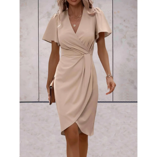Sienna | Flowy Wrap Midi Dress – Feminine & Effortless | Momount
