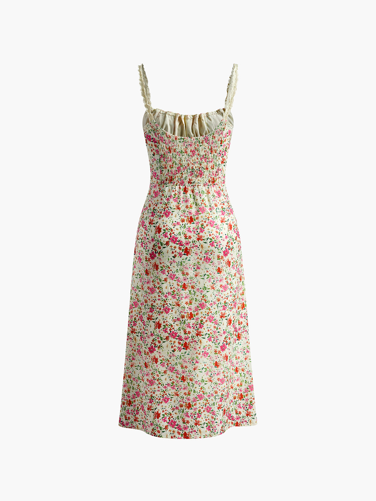 Valentina | Floral Lace Up Sweetheart Flowers Maxi Dress