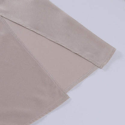 Evangelia | Elegant Satin V Neck Wrap Summer Maxi Dress