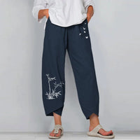 Marineblau Bambusmuster