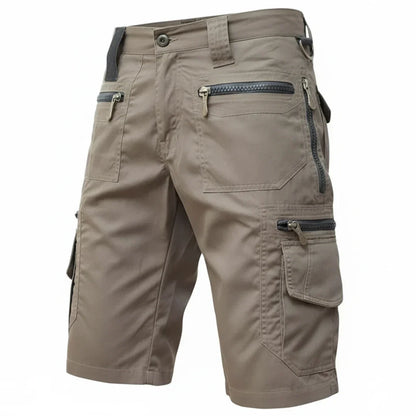 Momount Men Cargo Shorts – Multi-Pocket Zip D-Ring Knee Length Tactical