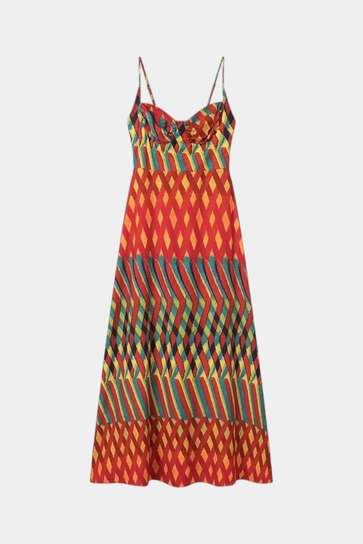 Momount női boho maxi ruha – pántos, lebegő nyári ruha