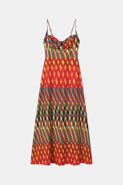Momount női boho maxi ruha – pántos, lebegő nyári ruha