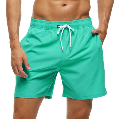 Momount Men Swim Shorts – Elastic Waist Mesh Liner Drawstring Pocket