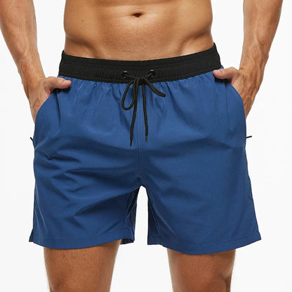 Momount Men Swim Shorts – Elastic Waist Mesh Liner Drawstring Pocket