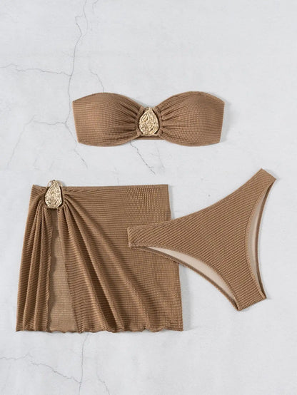 Momount Women Bikini Set with Sarong