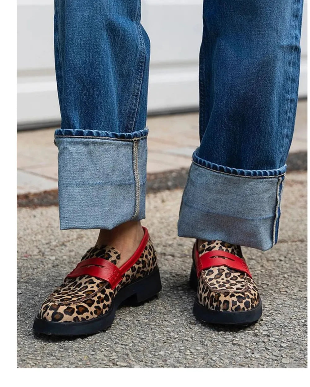 Carmela | Leopard Leather Platform Penny Loafers — loafers-for-women-chunky-sole-slip-on-brown-khaki-02-reference-view.webp