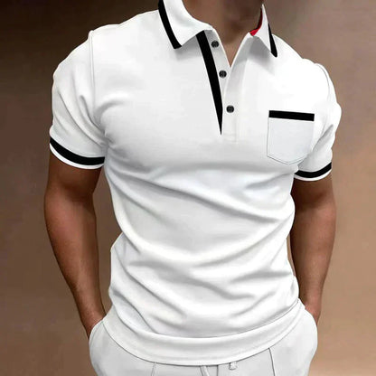Momount Men Polo Shirt – Contrast Trim Chest Pocket Classic