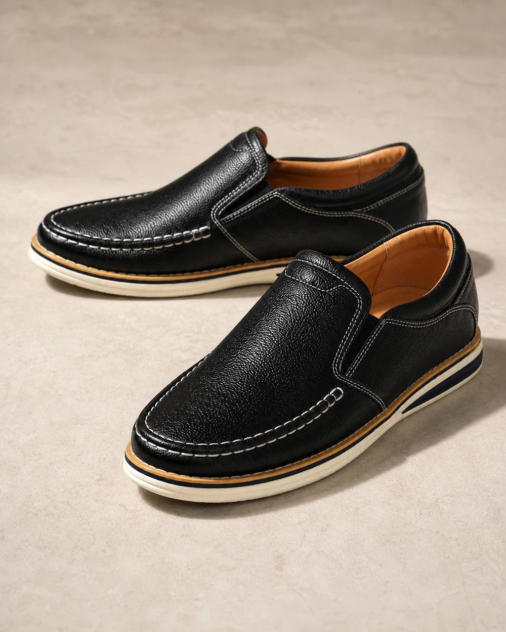 Handnaht-Slip-on-Loafer für Herren mit elastischen Einsätzen — image 2