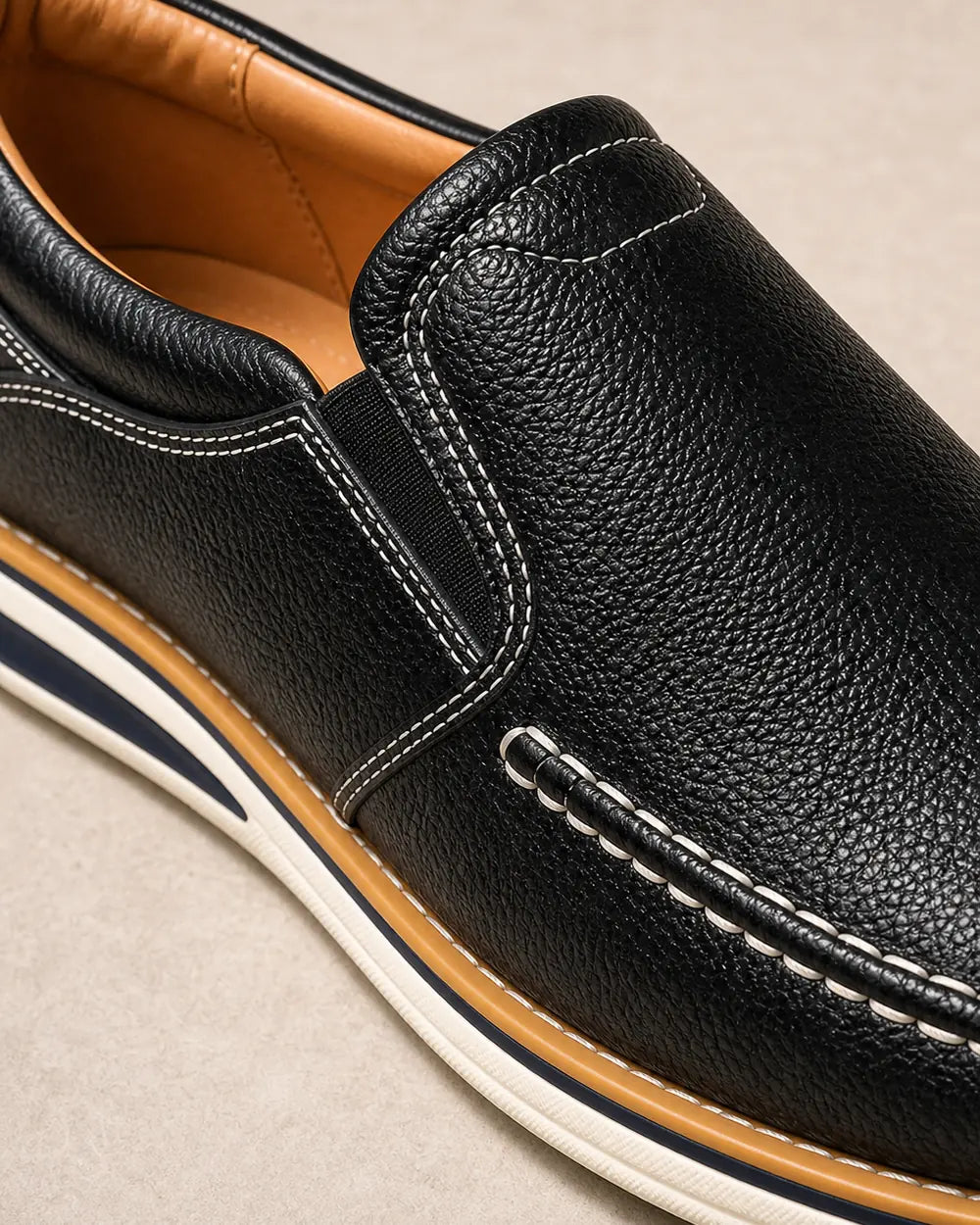 Handnaht-Slip-on-Loafer für Herren mit elastischen Einsätzen — image 5