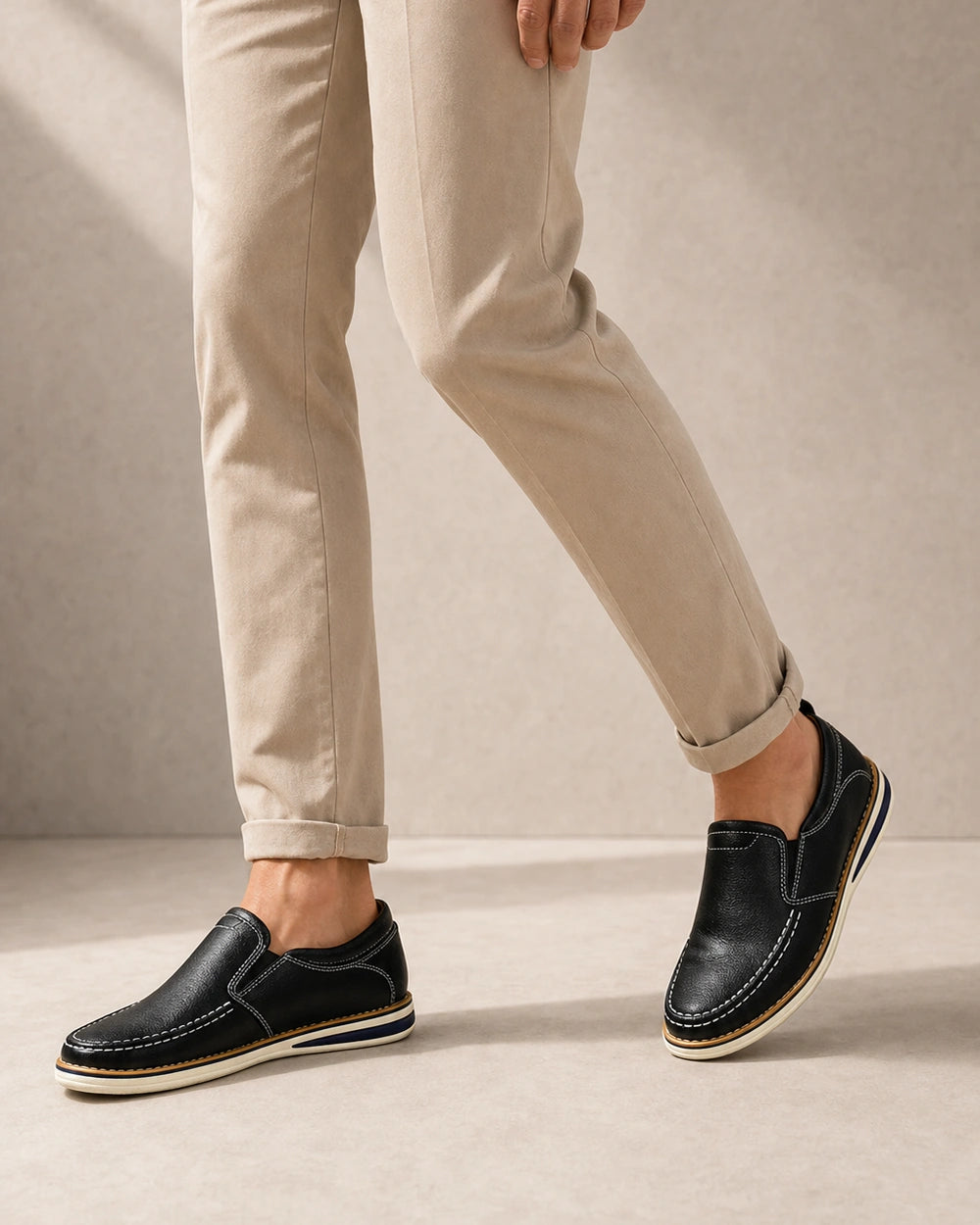 Handnaht-Slip-on-Loafer für Herren mit elastischen Einsätzen — image 6