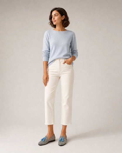 Damen-Loafer im Animal-Look mit blauen Quasten — Produktbild 2
