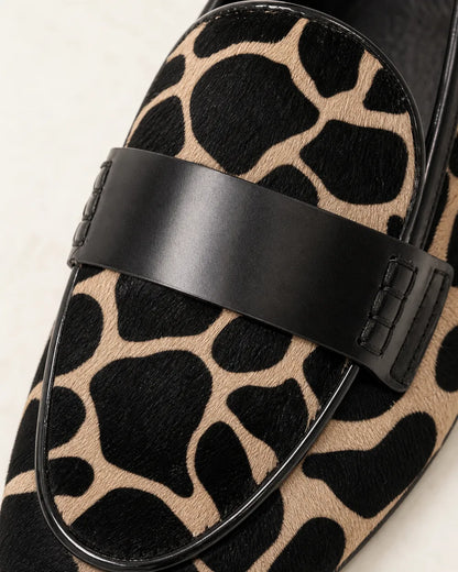 Damen-Loafer im Animal-Look mit schwarzer Einfassung — Produktbild 6