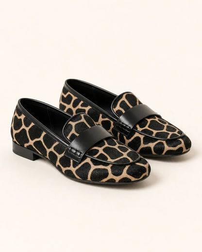 Damen-Loafer im Animal-Look mit schwarzer Einfassung — Produktbild 9