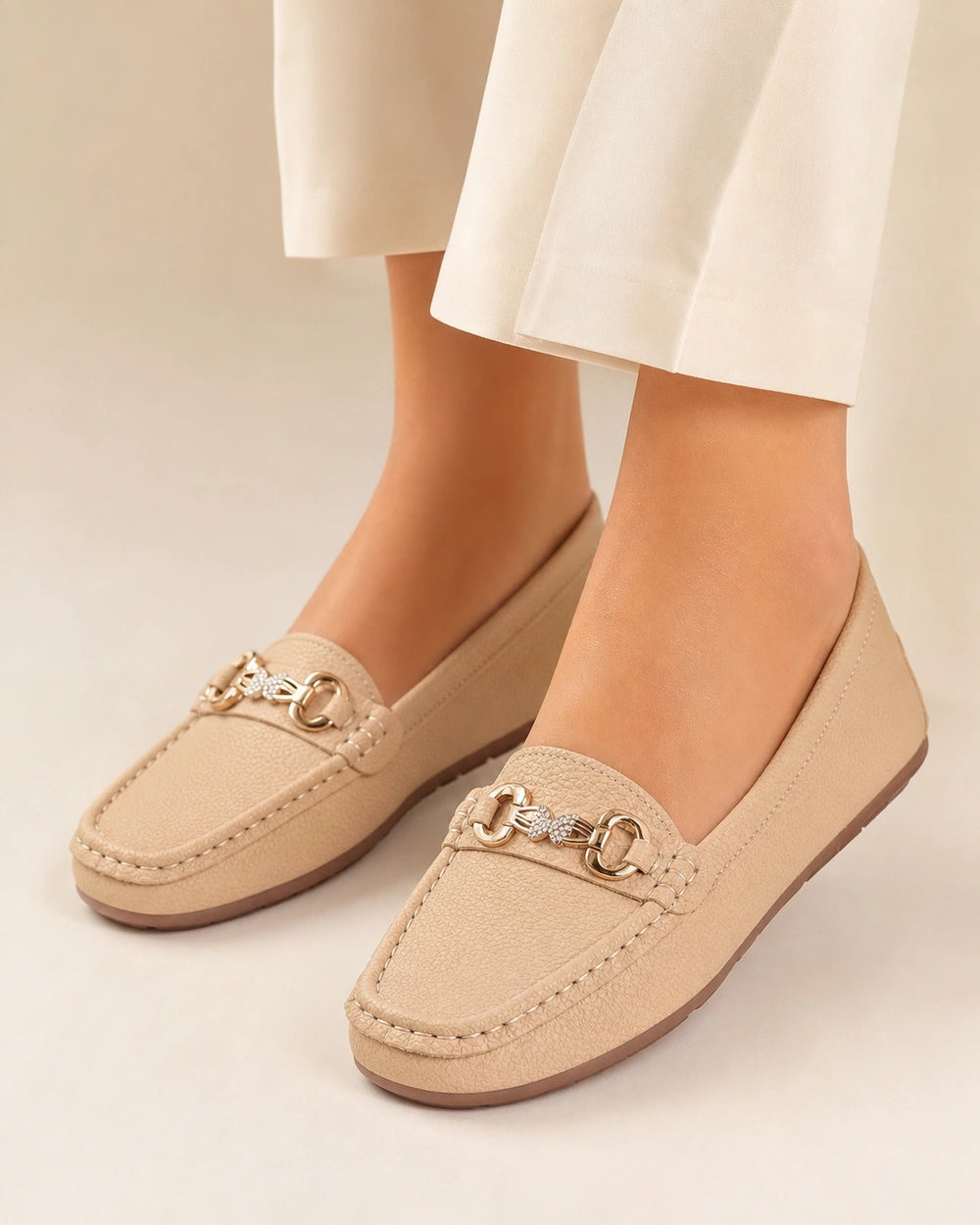 Damen-Loafer mit goldener Kette — Produktbild 1
