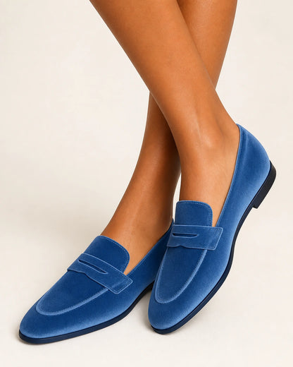 Blauer Damen-Loafer mit Ton-in-Ton-Riegel — Produktbild 5