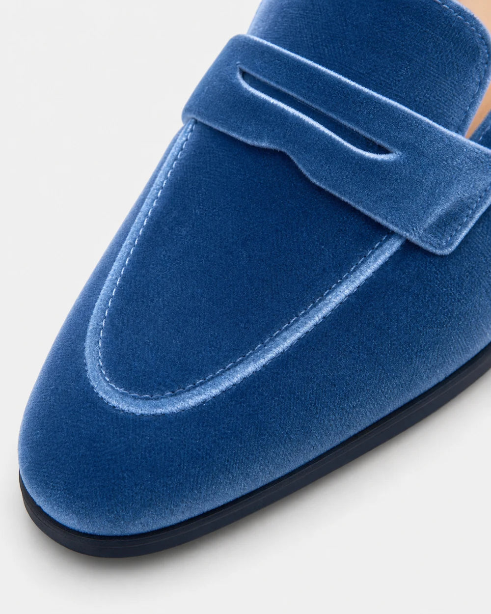 Blauer Damen-Loafer mit Ton-in-Ton-Riegel — Produktbild 6