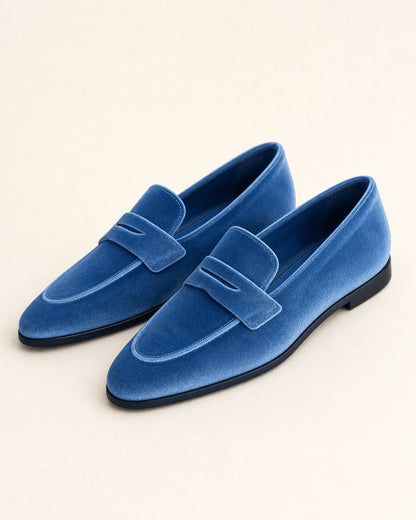 Blauer Damen-Loafer mit Ton-in-Ton-Riegel — Produktbild 9