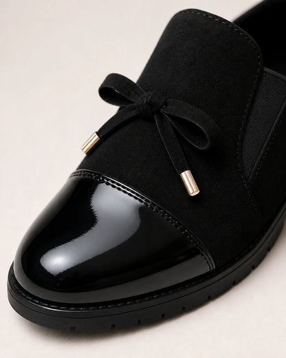 Damen-Loafer mit Lackspitze und Schleife — Produktbild 6