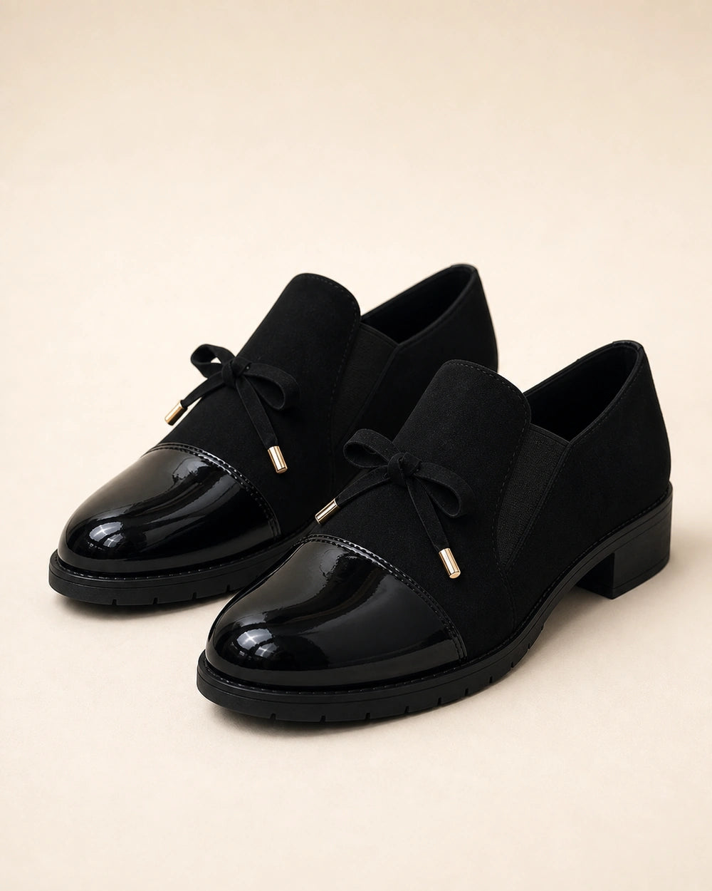 Damen-Loafer mit Lackspitze und Schleife — Produktbild 9