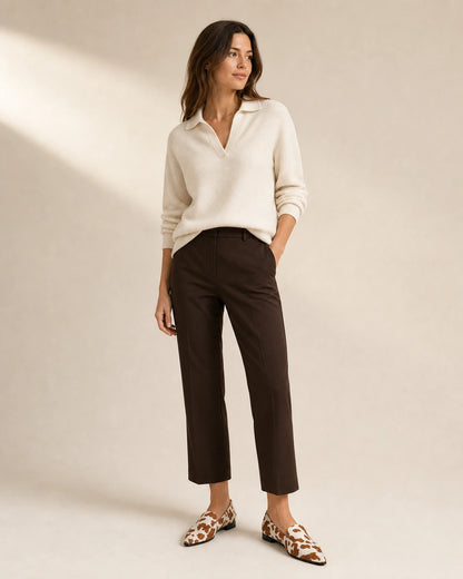 Spitzer Damen-Loafer mit Kuhmuster — Produktbild 2