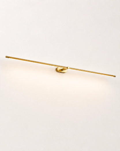 Gold Linear LED Wall Lamp on a bright off-white studio wall