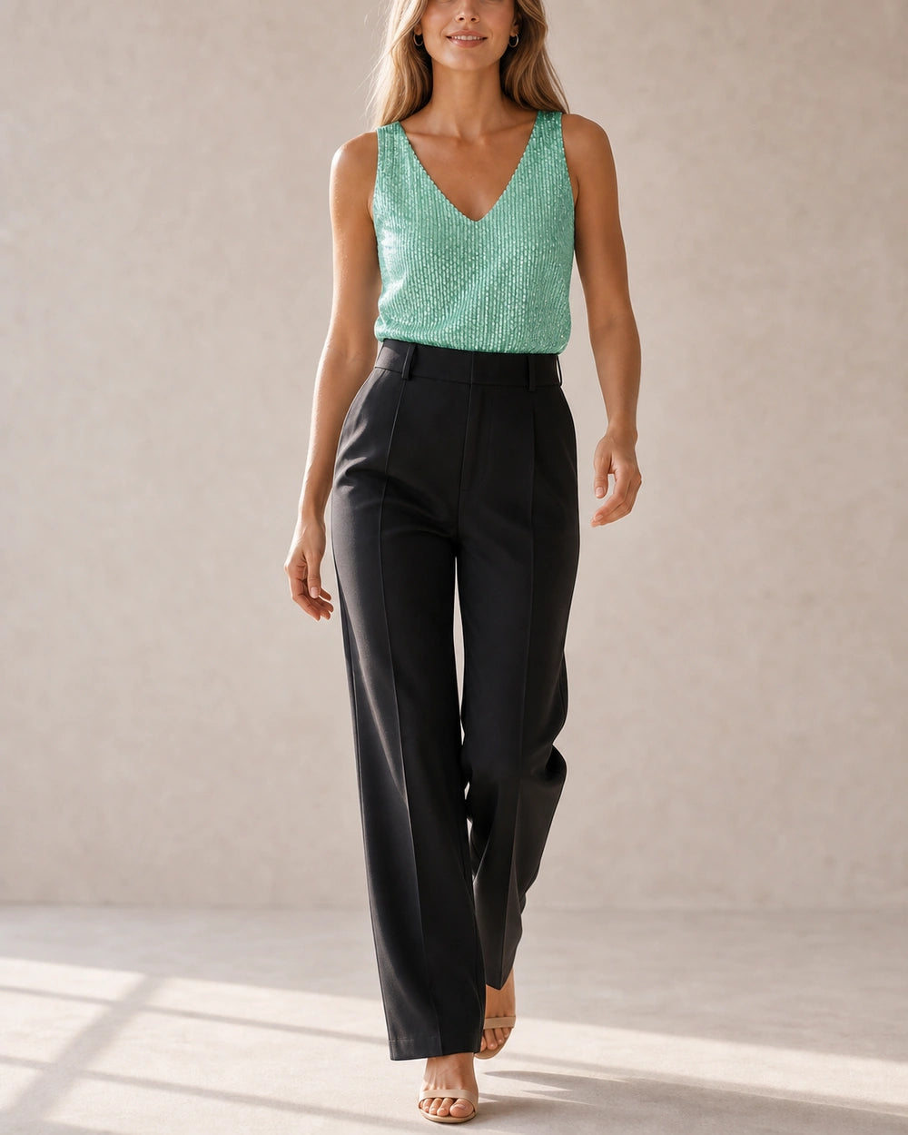 Martha | Damen-Paillettentop mit V-Ausschnitt — image 6