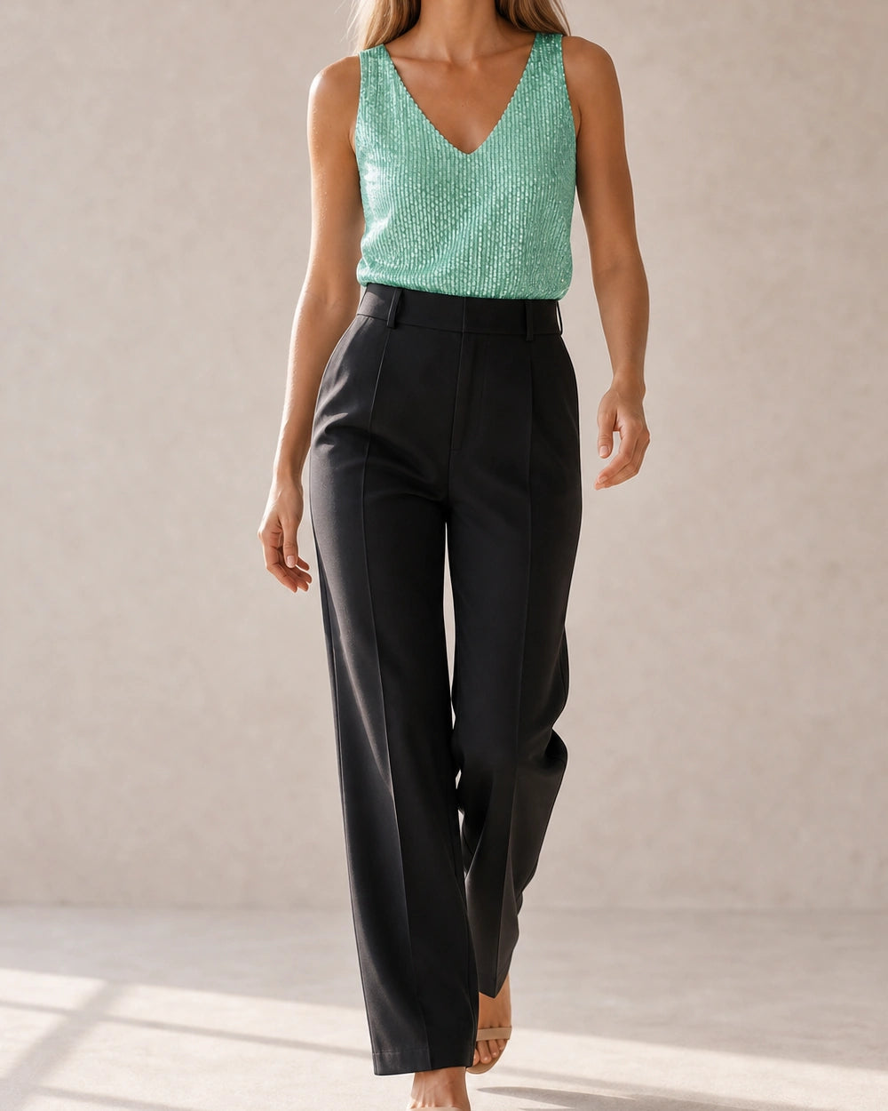 Martha | Damen-Paillettentop mit V-Ausschnitt — image 7