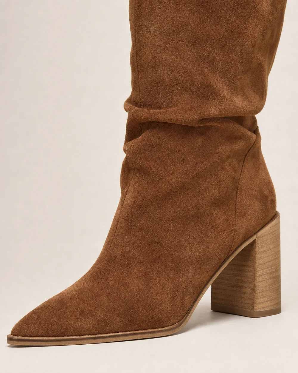 Momount women pointed suede-effect knee-high boots – view 5