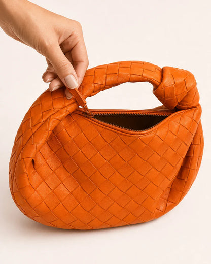 Momount Geflochtene Hobo-Handtasche für Damen
