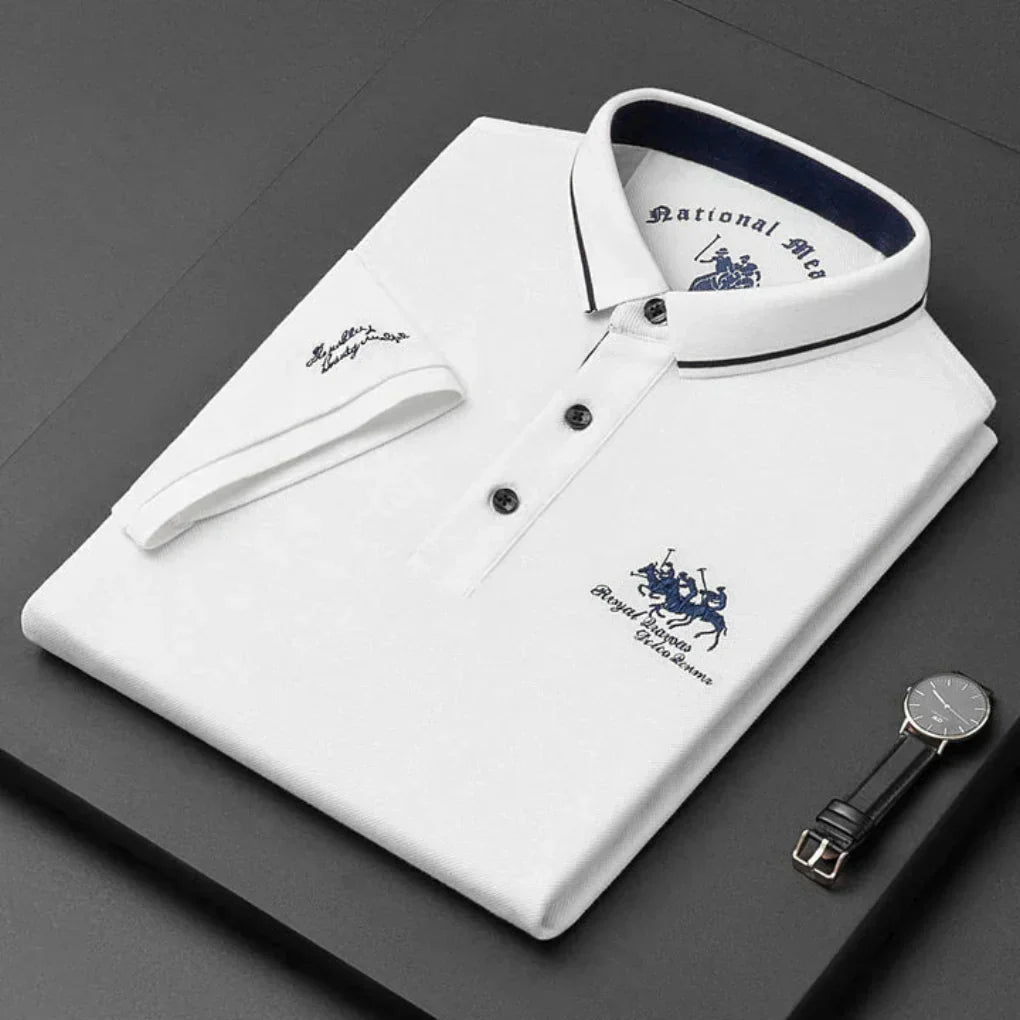 Momount muška polo majica – izvezeni logo konja, premium kratki rukavi