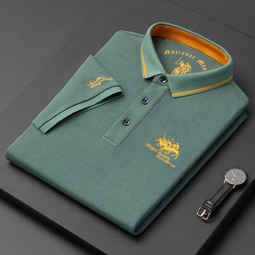 Momount muška polo majica – izvezeni logo konja, premium kratki rukavi