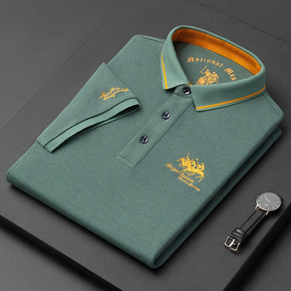 Momount muška polo majica – izvezeni logo konja, premium kratki rukavi
