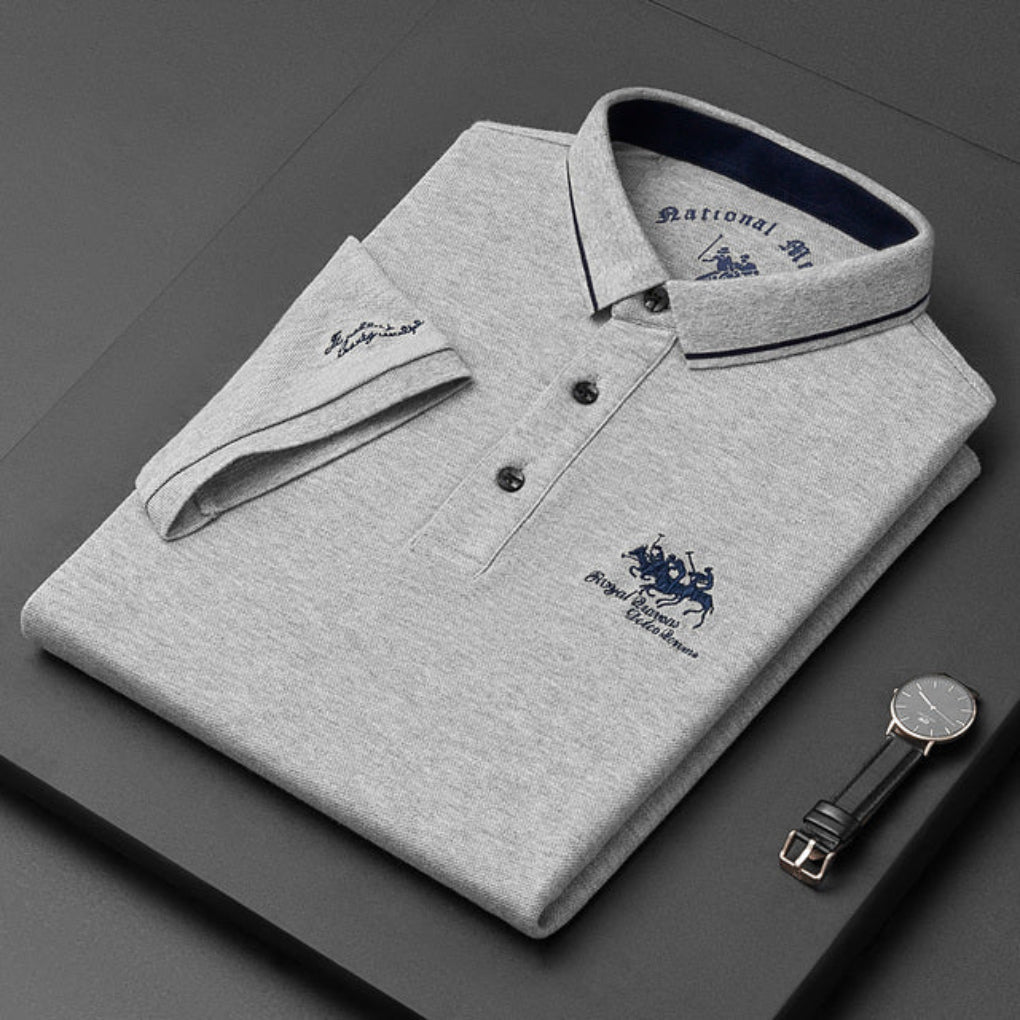 Momount muška polo majica – izvezeni logo konja, premium kratki rukavi