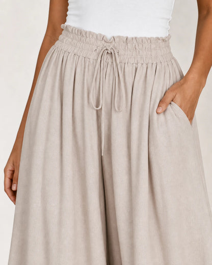 Damen Hose mit hoher Taille und weitem Bein — image